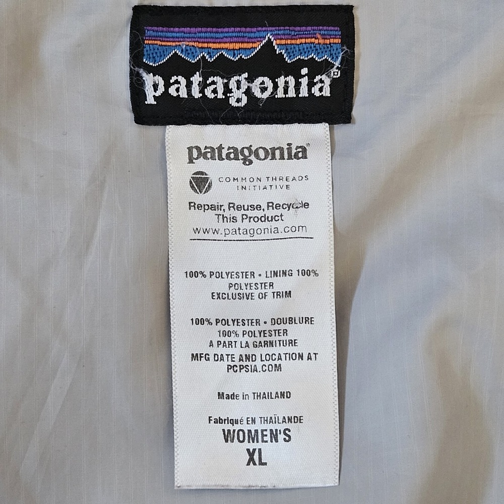 Patagonia Los Gatos Fleece Womens XL Grey Wavy Textured Mock Neck Gorpcore Cozy - Picture 4 of 15